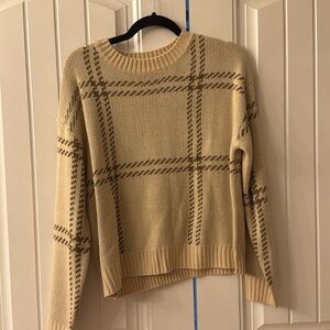 Plaid Beige Sweater